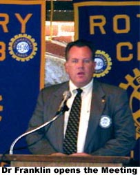 Greg Franklin opens the meeting